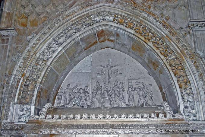 Detalle arquitectónico en la Capilla del Fundador, Batalha - Portugal