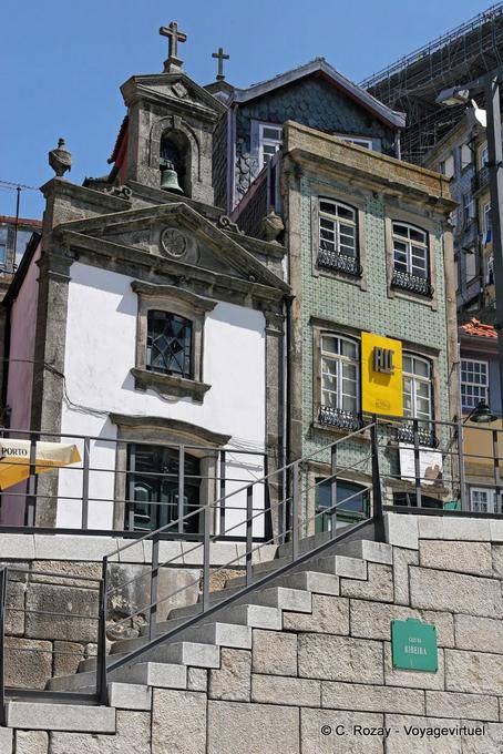 Porto, azulejos escalera, capilla y de pared, Shore Ribeira - Portugal