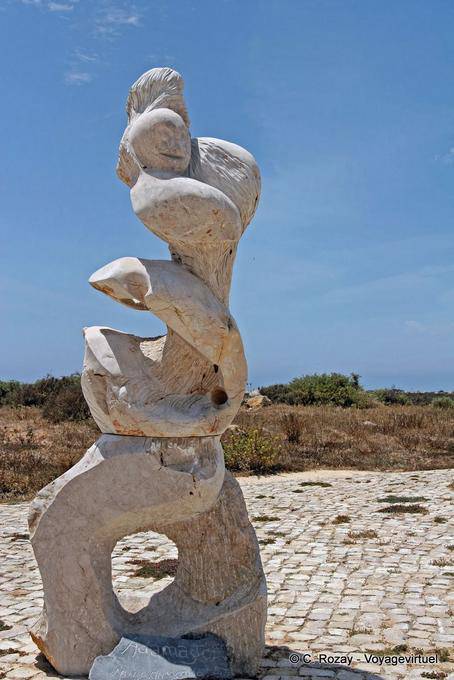 Escultura, fortaleza Sagres - Portugal