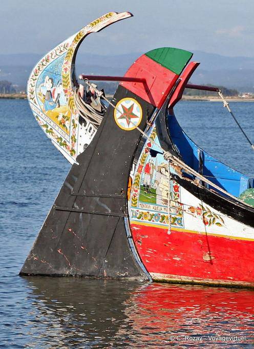 Proa y popa barcos pintados Torreira - Portugal
