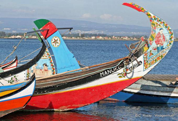 Decoración elegante y gracioso, barcos Meus, Torreira - Portugal