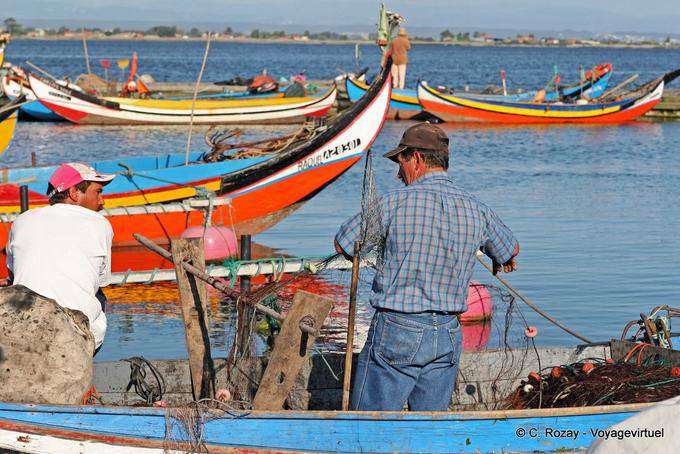 Pescadores en el trabajo, Torreira - Portugal