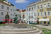 La Plaza de la República, Alcobaça, Portugal.