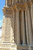 Columnas de estilo manuelino, Catedral Vieja, Coimbra, Portugal.