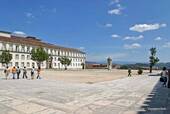 Gran patio de la universidad, el das Escolas Patio, Coimbra, Portugal.