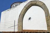 Etiqueta en la arquitectura, Évora, Portugal.