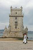 Los marineros últimos Torre de Belém, cara norte, Lisboa, Portugal.