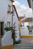 Un callejón en Direita, Óbidos, Portugal.
