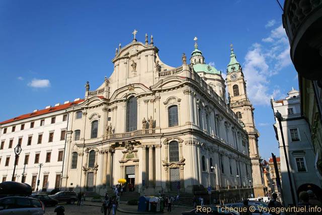 Église Saint-Nicolas (Kostel sv. Mikuláše), vue extérieure, Malá Strana - Praga, República Checa