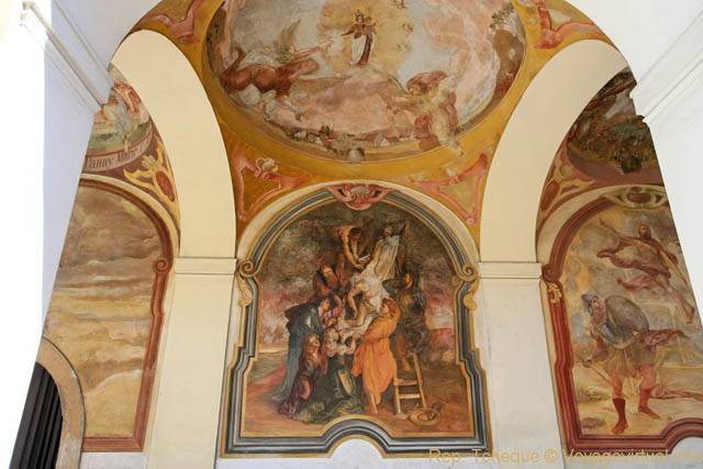 Le cycle de la Passion, fresque du cloître du couvent de la Montagne Blanche, Bílá Hora - Praga, República Checa