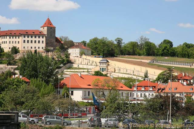 Hradčany, les jardins vus d'en-bas - Praga, República Checa