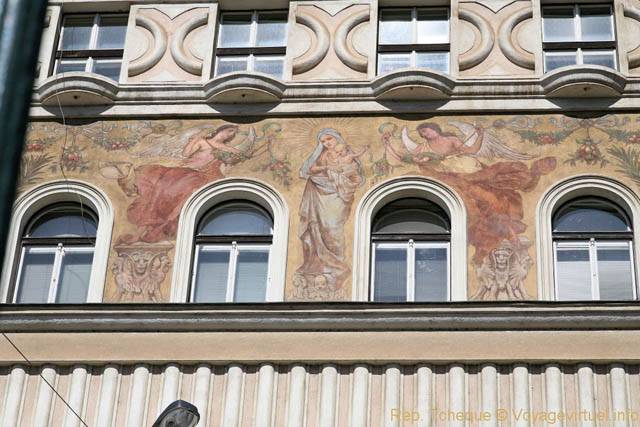 Peinture sur façade, Jindrisska Namesti - Praga, República Checa