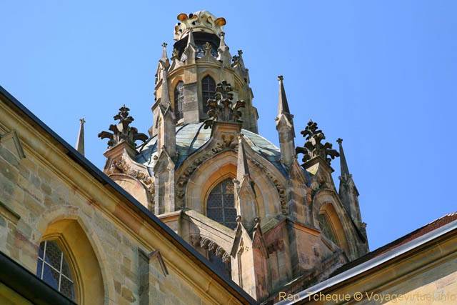 Le clocher de l'église Notre Dame de l'Assomption, Monastère de Kladruby - Praga, República Checa
