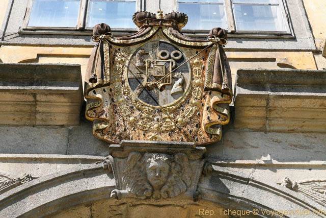 Le fronton de l'Abbaye de Kladruby - Praga, República Checa