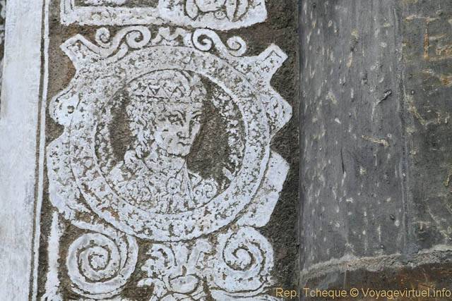 Kralovska Zahrada, autre exemple de sgraffite, Maison du jeu de paume, Jardin royal - Praga, República Checa