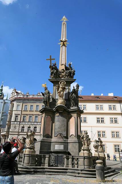 Malostranské, vieille ville, la grande colonne de la peste, Malá Strana - Praga, República Checa