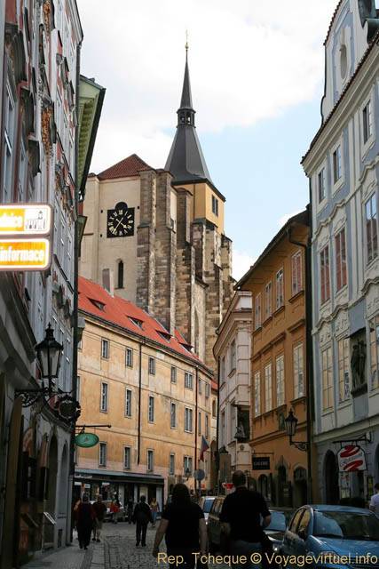 Un clocher et une horloge, Melantrichova Mutsku - Praga, República Checa