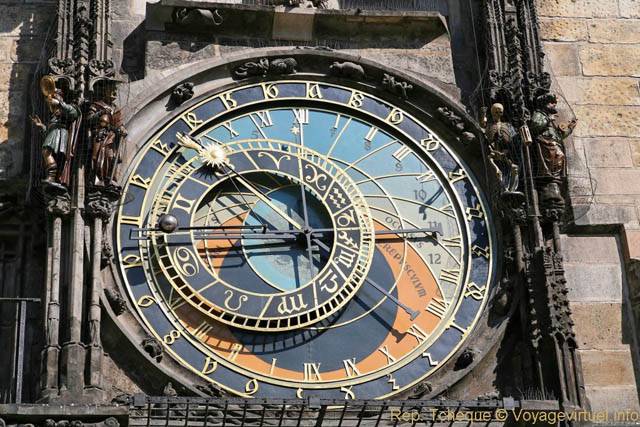 Le cadran astronomique de l'horloge astronomique, la mort, le Turc, le vaniteux et l'avare, Ancien Hôtel de ville - Praga, República Checa