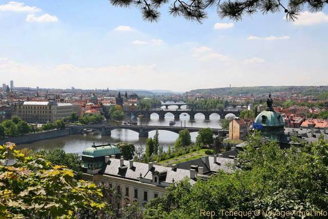 Point de vue depuis Letenske Sady - Praga, República Checa