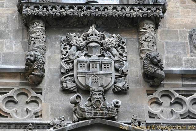 Tour de la Poudrière (Prašná brána), autres détails de la face Ouest - Praga, República Checa