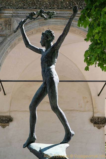 Statue en bronze, Palais d'été de la reine Anne (Letohrádek královny Anny), (Prazsky Hrad) - Praga, República Checa