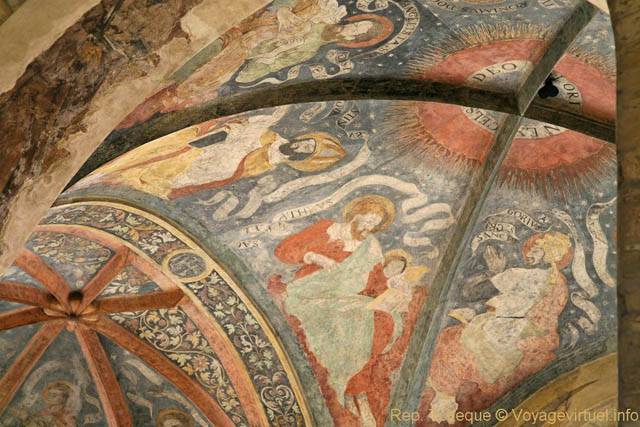 Peintures du XIIIème siècle, voûte du choeur, Basilique Saint-Georges, National Gallery, (Jiřský klášter) - Praga, República Checa