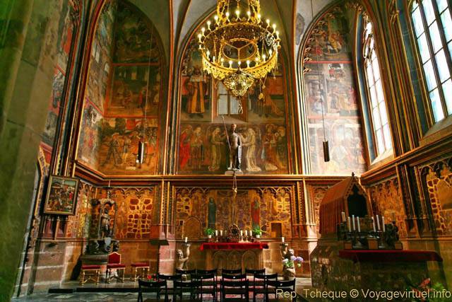 Cathédrale St Vitus St Wenceslas St Adalbert, Chapelle Saint Venceslas, (Prazsky Hrad) - Praga, República Checa