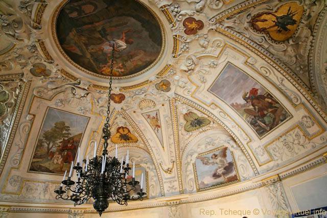 Décoration d'un dôme, Palais Wallenstein, Sénat, Letenska - Praga, República Checa