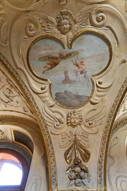 Icare et son fils, peinture du Palais Wallenstein, (Valdštejnský palác), Sénat - Praga, República Checa