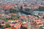Point de vue sur Stare Mesto depuis Saint Guy, Praga, República Checa.