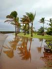 Saint-Denis, lluvia y viento, Isla de la Reunión.