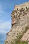 Castelsardo, paredes de roca, Castel Genovese, Cerdena.