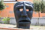 Mamoiada, máscara escultura, Cerdena.