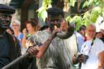 Nuoro, Festa del Redentore, sos Merdules Bezzos de Otzana hombre cuerno, Cerdena.