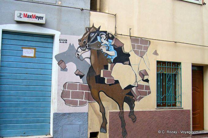Orgosolo, el piloto romper la pared (Dopo Il Palio), Murales - Cerdena