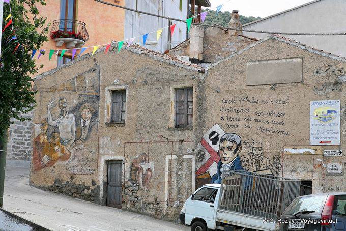 Orgosolo, Gramsci y el despotismo través Angioy, Murales - Cerdena