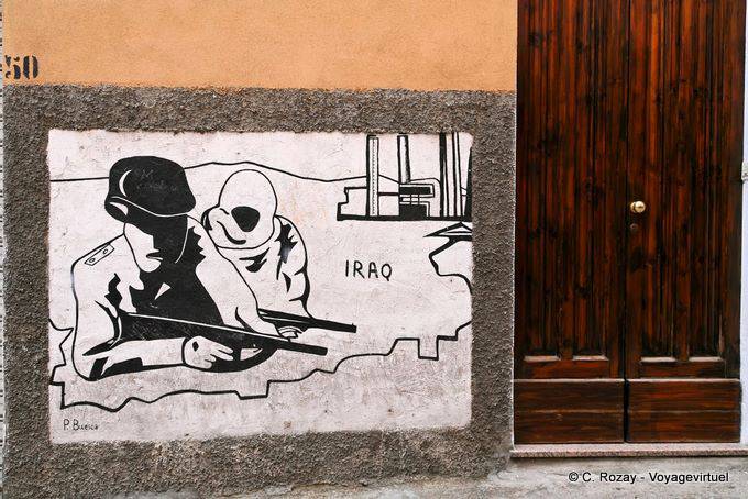 Orgosolo, la guerra en Irak, Murales - Cerdena