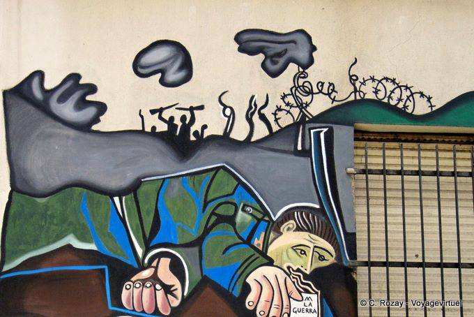 Orgosolo, Guerra, mural - Cerdena