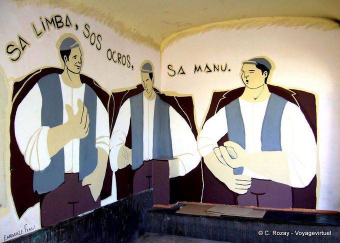 Siniscola, Sa Limba, Sos Ocros Su Manu, mural - Cerdena