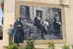 Fonni, luto escena, Misericordia Señor, mural, Cerdena.