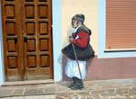 El pastor en la puerta, mural de Fonni, Cerdena.