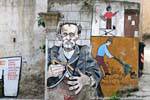 Orgosolo, homenaje a Bertu Calaresu, maestro en pared, Cerdena.