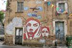 Orgosolo, bombas estadounidenses, mural, Cerdena.