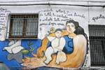 Orgosolo, la paloma de la paz y la Casa Blanca, Wall, Cerdena.