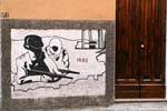 Orgosolo, la guerra en Irak, Murales, Cerdena.