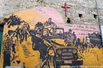 Orgosolo, bajo la cruz, llegaron las tropas, Murales, Cerdena.