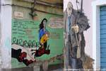 Orgosolo, contando los muertos y mutilado, Via Cadorna, Murales, Cerdena.