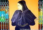 Siniscola, la Señora en púrpura, mural, Cerdena.