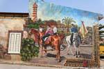 Tinnura, jinetes del Palio, Murales, Cerdena.