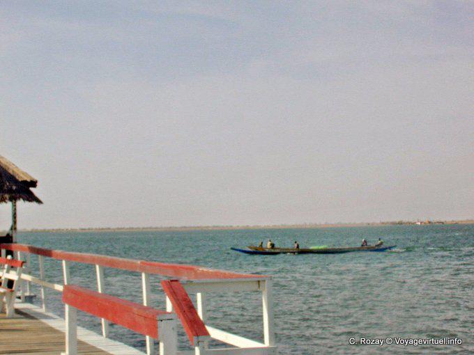 Vistas del estuario del muelle, Foundiougne - Senegal